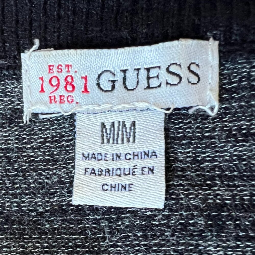 Vintage GUESS Original Knit 3/4 Sleeve Dress Bodycon Style Scoop Neckline SIZE M - Picture 9 of 12